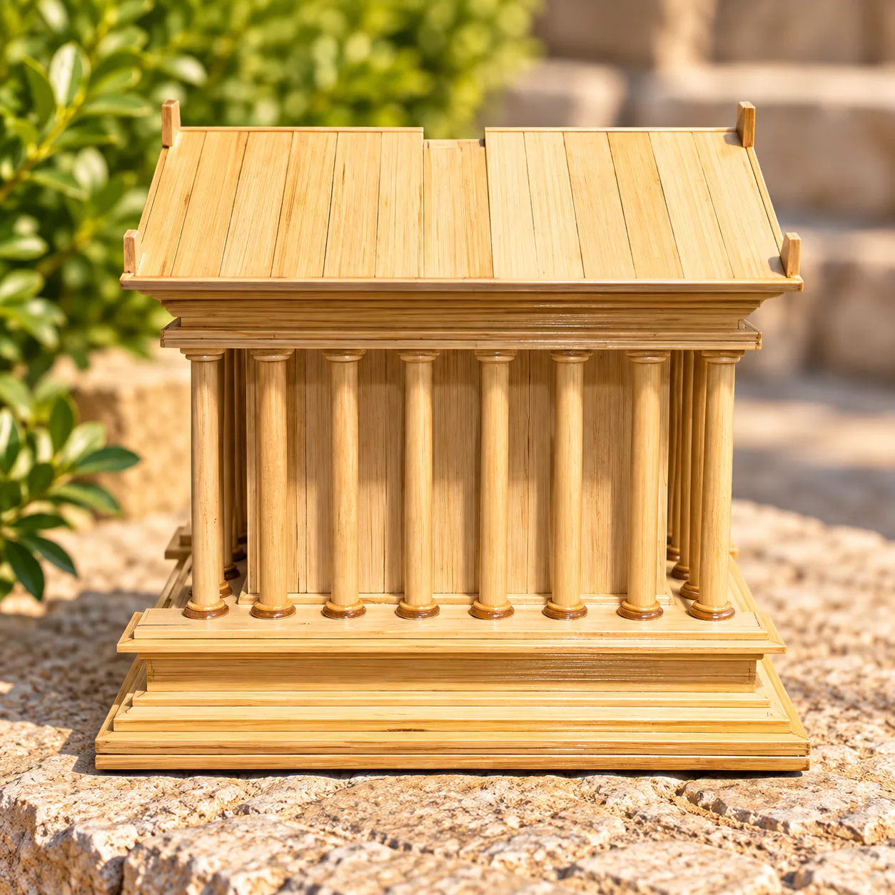 Գառնու տաճար – բնական փայտից մանրակերտ