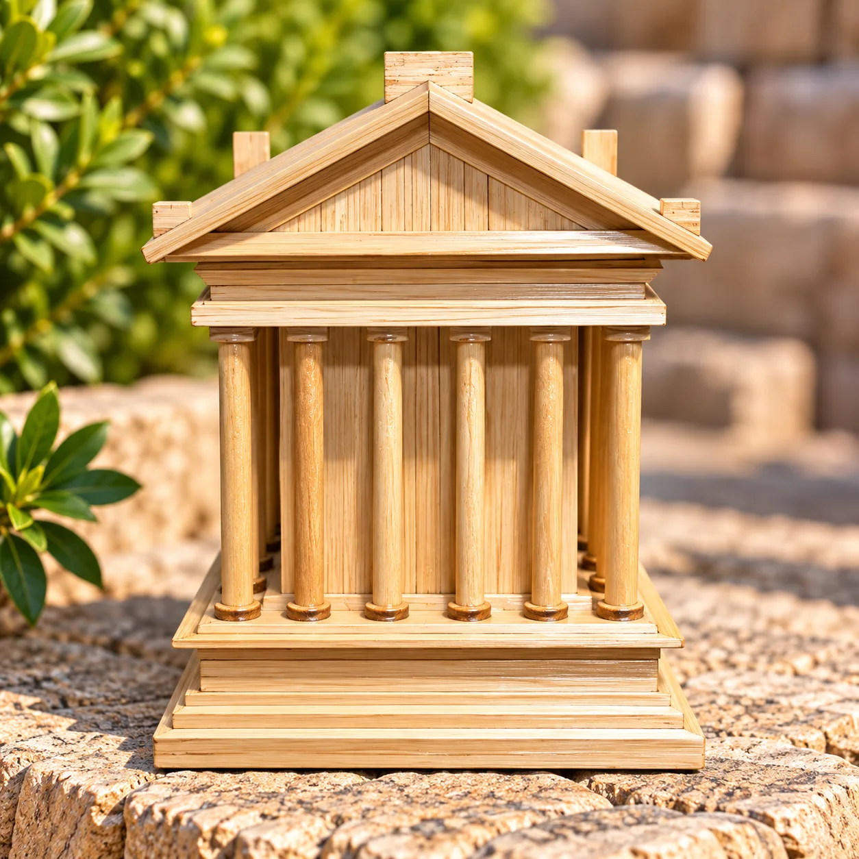 Գառնու տաճար – բնական փայտից մանրակերտ