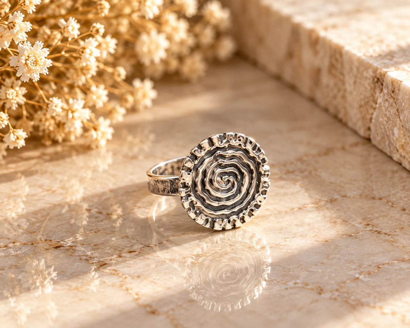 Eternal Spiral — Silver Ring